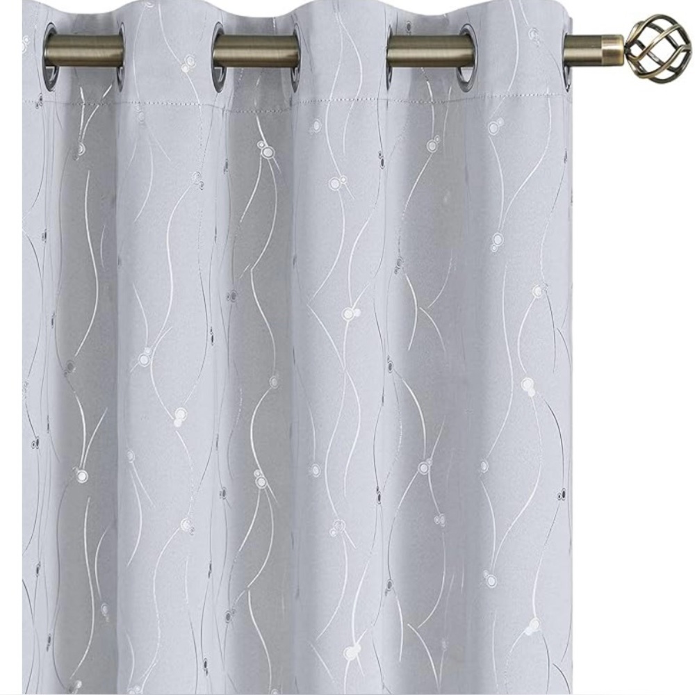 BGment Greyish White Curtains 84” Length 2 Panels Set Grommet Thermal Insulated